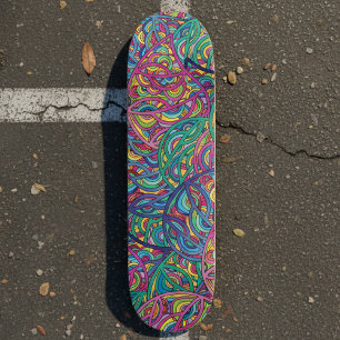 Skate Padrão de Abstrato de Ondas Urbanas Dinâmicas