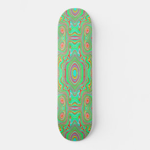 Skate Padrão de Abstrato e cor laranja retrorreflectora