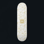 Skate Padrão de Abstrato geométrico Dourado do Monograma<br><div class="desc">Este design moderno apresenta um padrão de abstrato geométrico legal e moderno com o seu monograma personalizado. Personalize editando o texto na caixa de texto fornecida #skateboard #skate #skateboard #skatelife #sk #skateboardingisdiversão #skater #skatepark #skateshop #skateday #skatetodos damnday #skateboarder #skateboard #skating #life #skatergirl #trendy #legal #personalizado #fora presentes #ouro #monograma #monograma...</div>