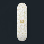 Skate Padrão de Abstrato geométrico Dourado do Monograma<br><div class="desc">Este design moderno apresenta um padrão de abstrato geométrico legal e moderno com o seu monograma personalizado. Personalize editando o texto na caixa de texto fornecida #skateboard #skate #skateboard #skatelife #sk #skateboardingisdiversão #skater #skatepark #skateshop #skateday #skatetodos damnday #skateboarder #skateboard #skating #life #skatergirl #trendy #legal #personalizado #fora presentes #ouro #monograma #monograma...</div>