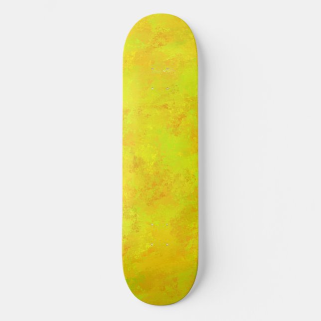 Skate Padrão de Abstrato Verde Laranja Amarelo (Frente)