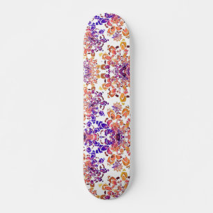 Skate Padrão de Aquarela de Mandala abstrato Purple