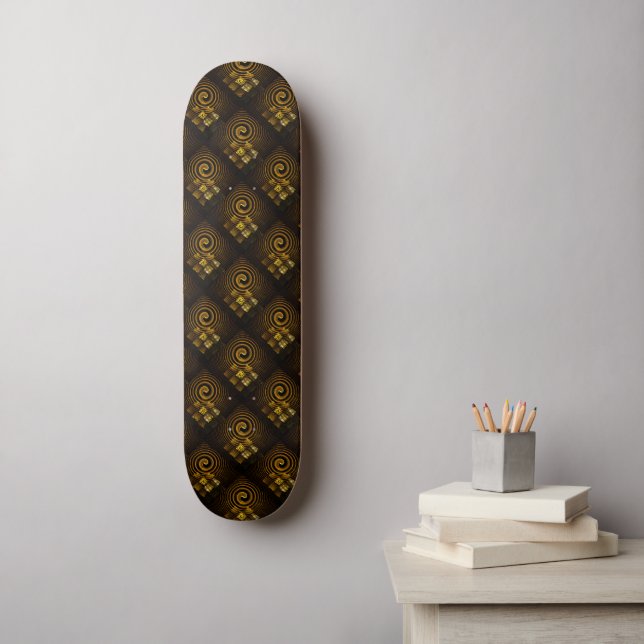 Skate Padrão de Arte Abstrata Boho Elegante Moderno Dour (Arte de parede)