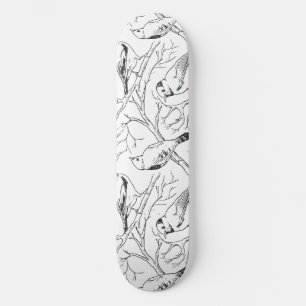 Skate Padrão de Arte de Linha de Aves Norte-Americanas M