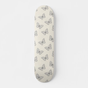 Skate Padrão de Arte em Linha de Borboleta