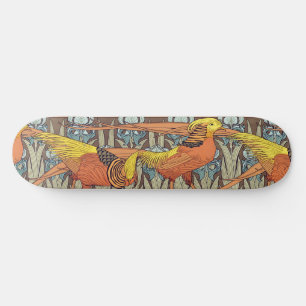 Skate Padrão de Ave da Natureza em Arte Nova Francês Ant