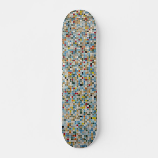 Skate Padrão de Azulejo multicolorido mosaico quadrado ( (Frente)