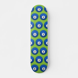 Skate Padrão de Bola Azul Billiard Número Dois