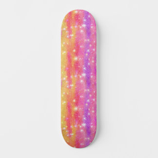 Skate Padrão de Brilho Glitter Rosa Laranja Roxo
