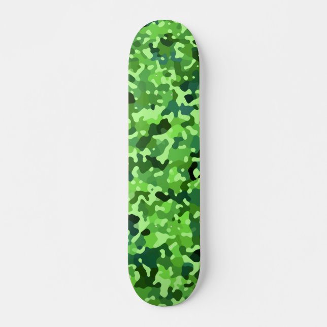 Skate Padrão de Camo - Azul Verde Preto (Frente)
