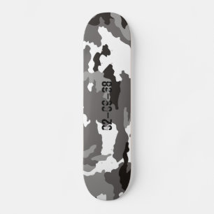 Skate Padrão de camuflagem cinza