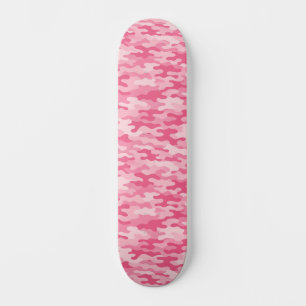 Skate Padrão de Camuflagem Feminina Rosa
