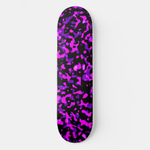 Skate Padrão de Camuflagem Rosa e Púrpura da Tendy Moder