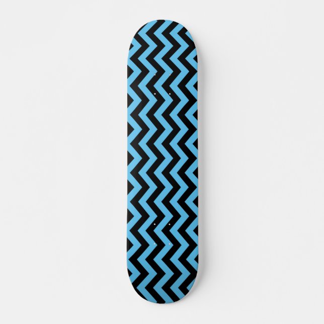 Skate Padrão De Cevon Azul E Preto (Frente)
