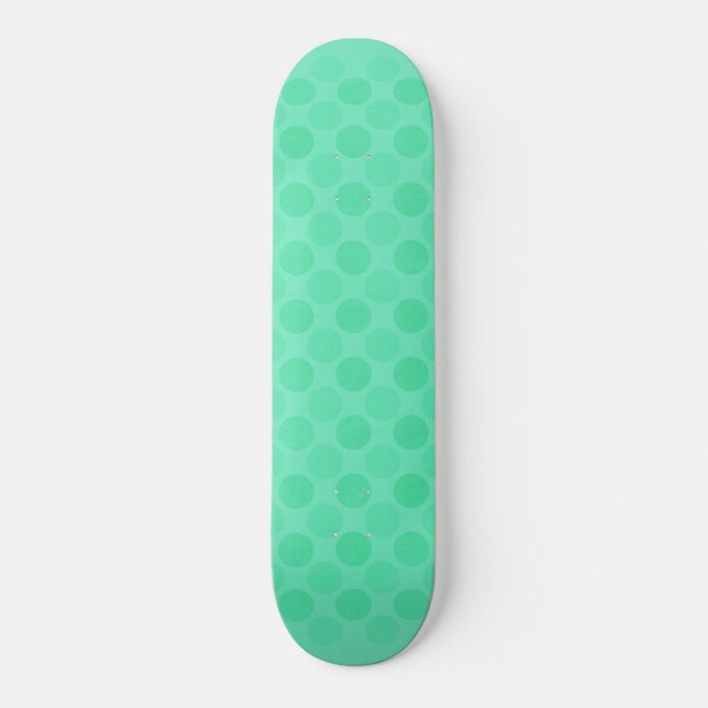 Skate Padrão de círculos verdes com sombras retrorreflec (Frente)