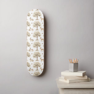 Skate Padrão de coelho da floresta e veado