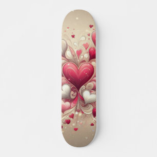 Skate Padrão de coração de dia de os namorados