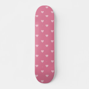 Skate Padrão de Coração Rosa