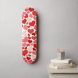 Skate Padrão De Corações, Corações Vermelhos, Amor
