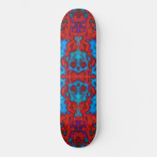 Skate Padrão de crânios do caleidoscópio psicodélico