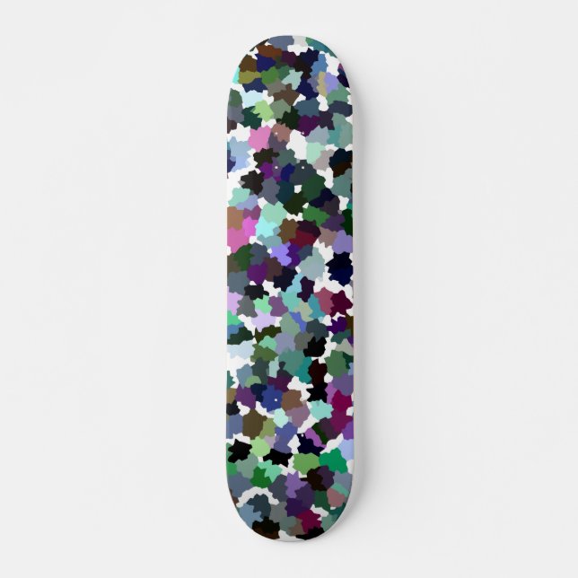 Skate Padrão de cristal de Abstrato multicores (Frente)