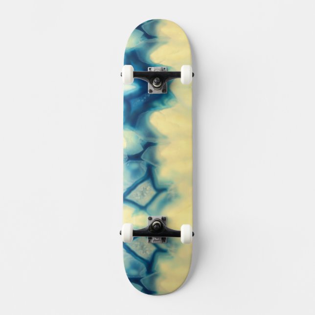 Skate Padrão de Cristal Gemstone Gode Gemstone Blue Ecru (Frente)