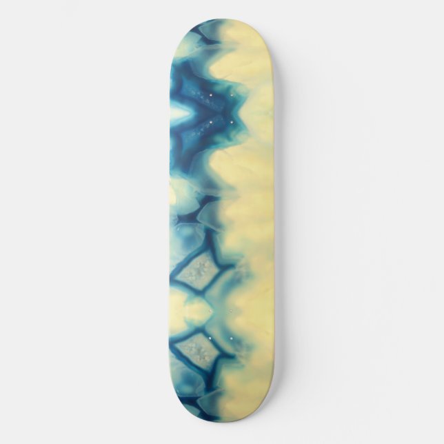 Skate Padrão de Cristal Gemstone Gode Gemstone Blue Ecru (Frente)