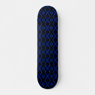 Skate Padrão de diamante azul e preto