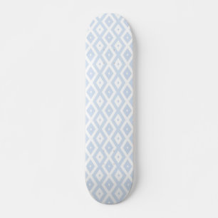 Skate Padrão de diamante branco e azul pálido