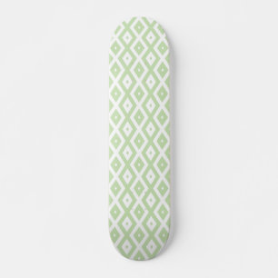 Skate Padrão de diamante branco e verde claro