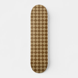 Skate Padrão de Diamante de Combinação Castanha por STay