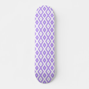 Skate Padrão de diamante roxo e branco