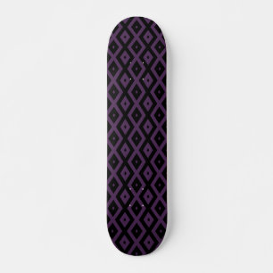 Skate Padrão de diamante roxo e preto escuro