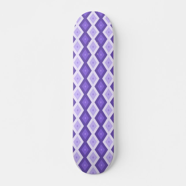 Skate Padrão de diamante violeta (Frente)