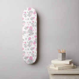 Skate Padrão De Elefantes, Elefantes Bonitos - Cinzas Ro
