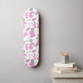 Skate Padrão De Elefantes Rosa, Elefantes Cutes, Estrela
