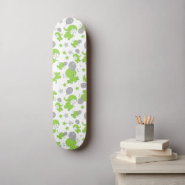 Skate Padrão De Elefantes Verdes, Elefantes Cutes, Estre