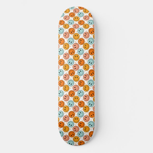 Skate Padrão de Emoji Sorriso (Frente)