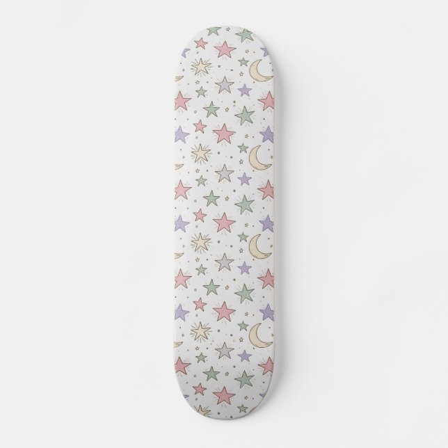 Skate Padrão de Estrela da Lua Caprichosa (Frente)