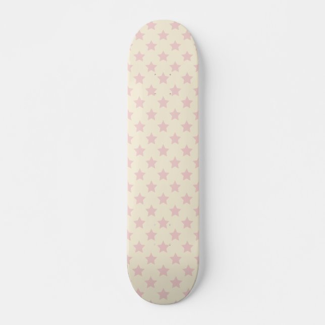 Skate Padrão de estrela rosa pêssego feminino moderno (Frente)