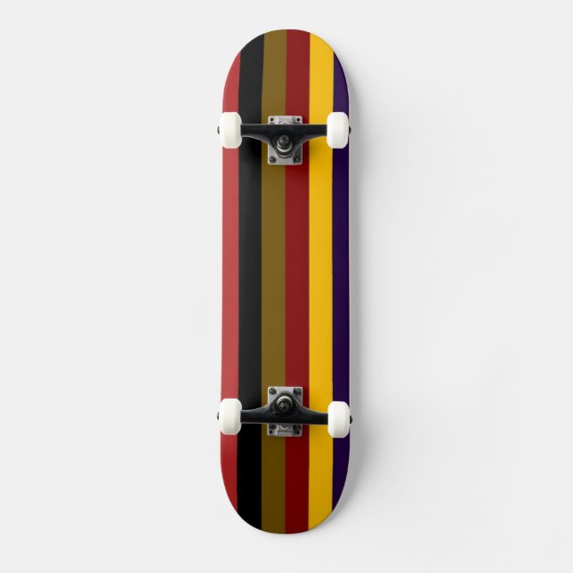 Skate Padrão de Faixa de Cor Retroativa (Frente)