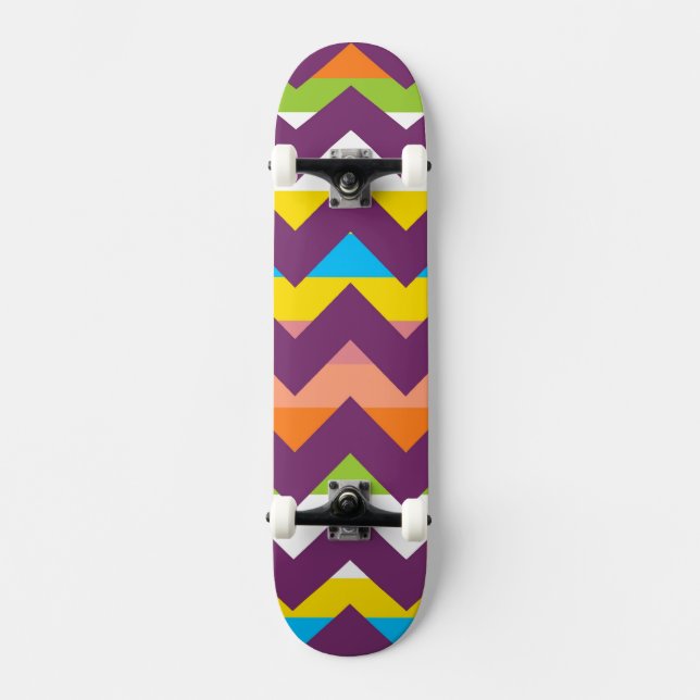 Skate Padrão de Faixa Zig Zag Chevron Asteca 10 (Frente)