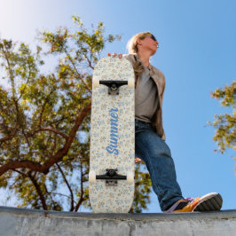 Skate Padrão de Flor Selvagem de Trendy Personalizado