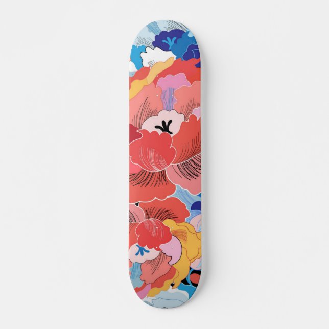 Skate Padrão de flores (Frente)