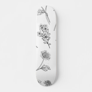 Skate Padrão de flores