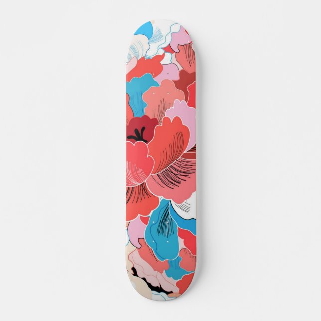 Skate Padrão de flores (Frente)