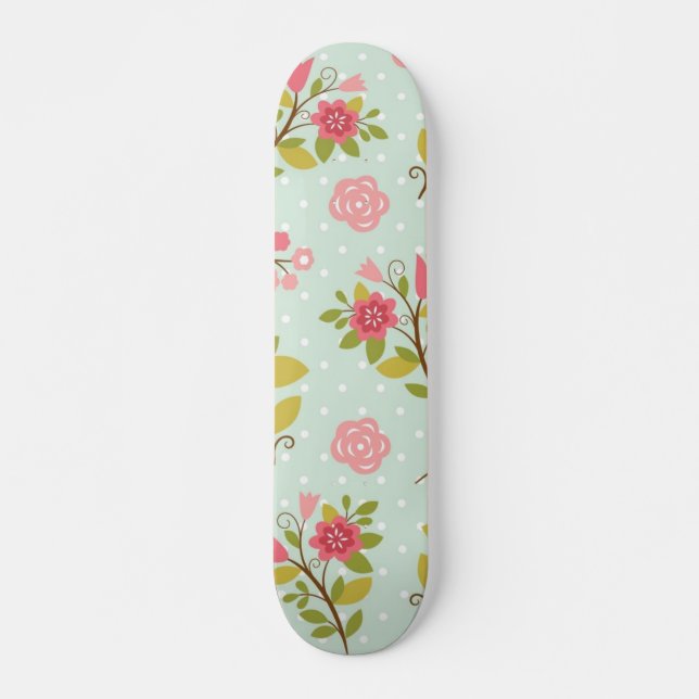 Skate Padrão de flores (Frente)