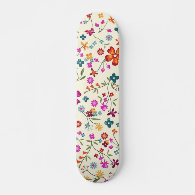 Skate Padrão de flores (Frente)