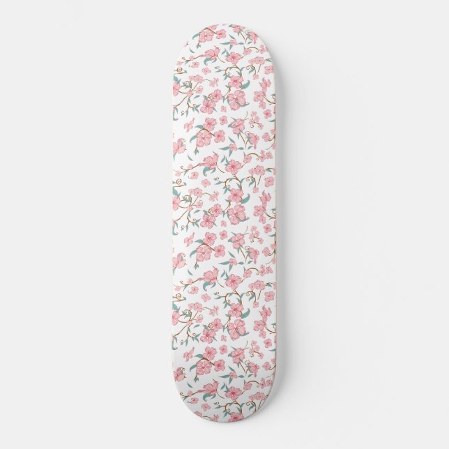 Skate Padrão de Flores Sinistro (Frente)