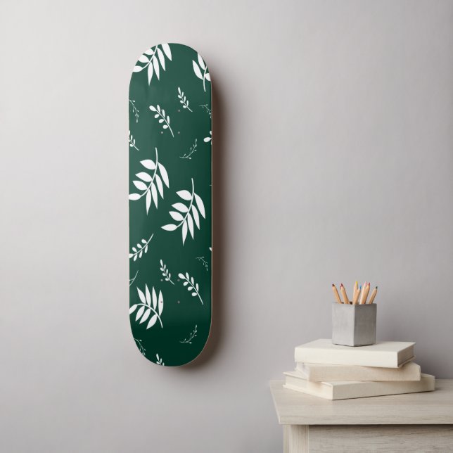 Skate padrão de folha (Arte de parede)